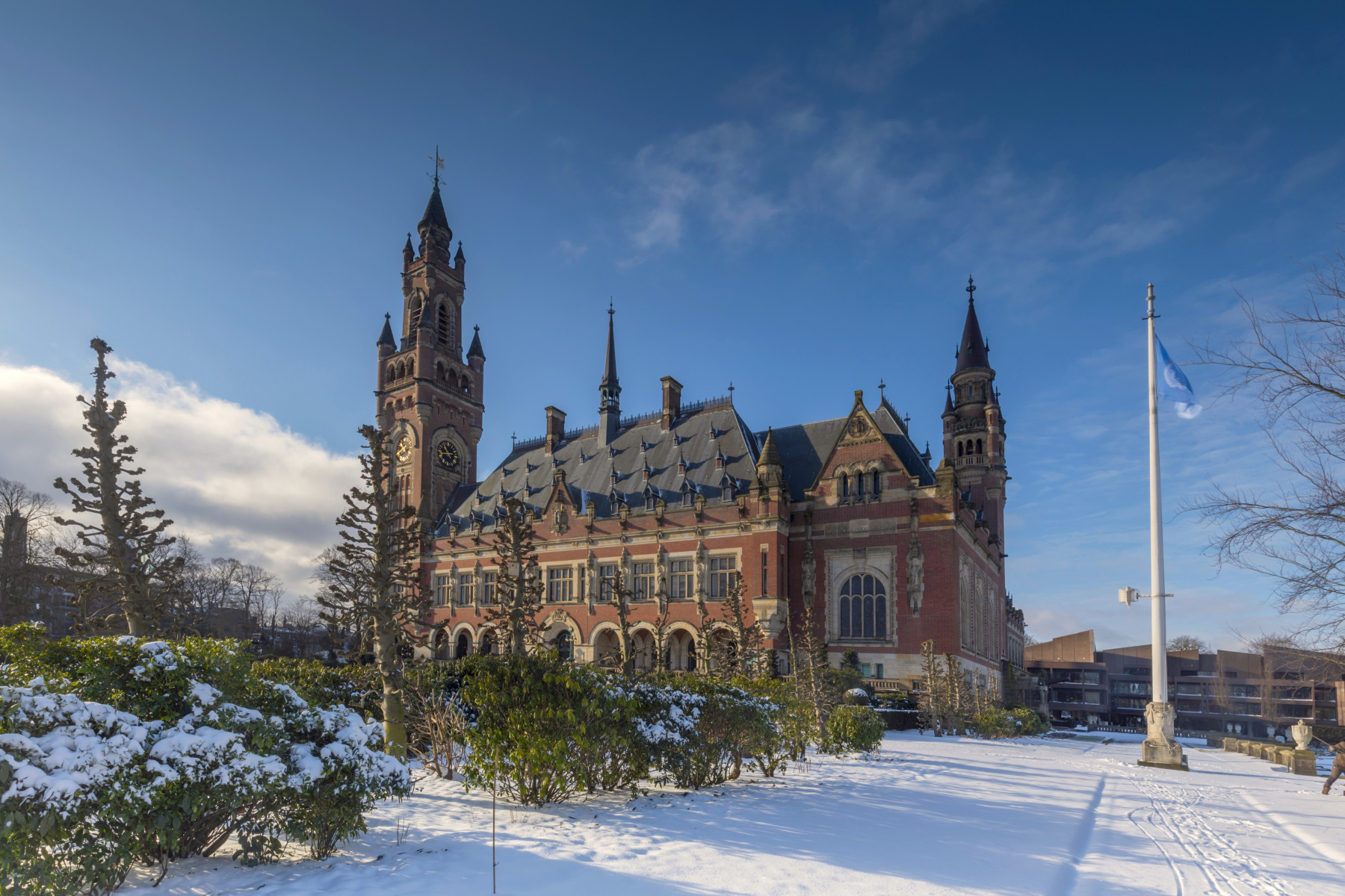 Niederlande, Den Haag, Friedenspalast im Winter (C) The Hague & Partners