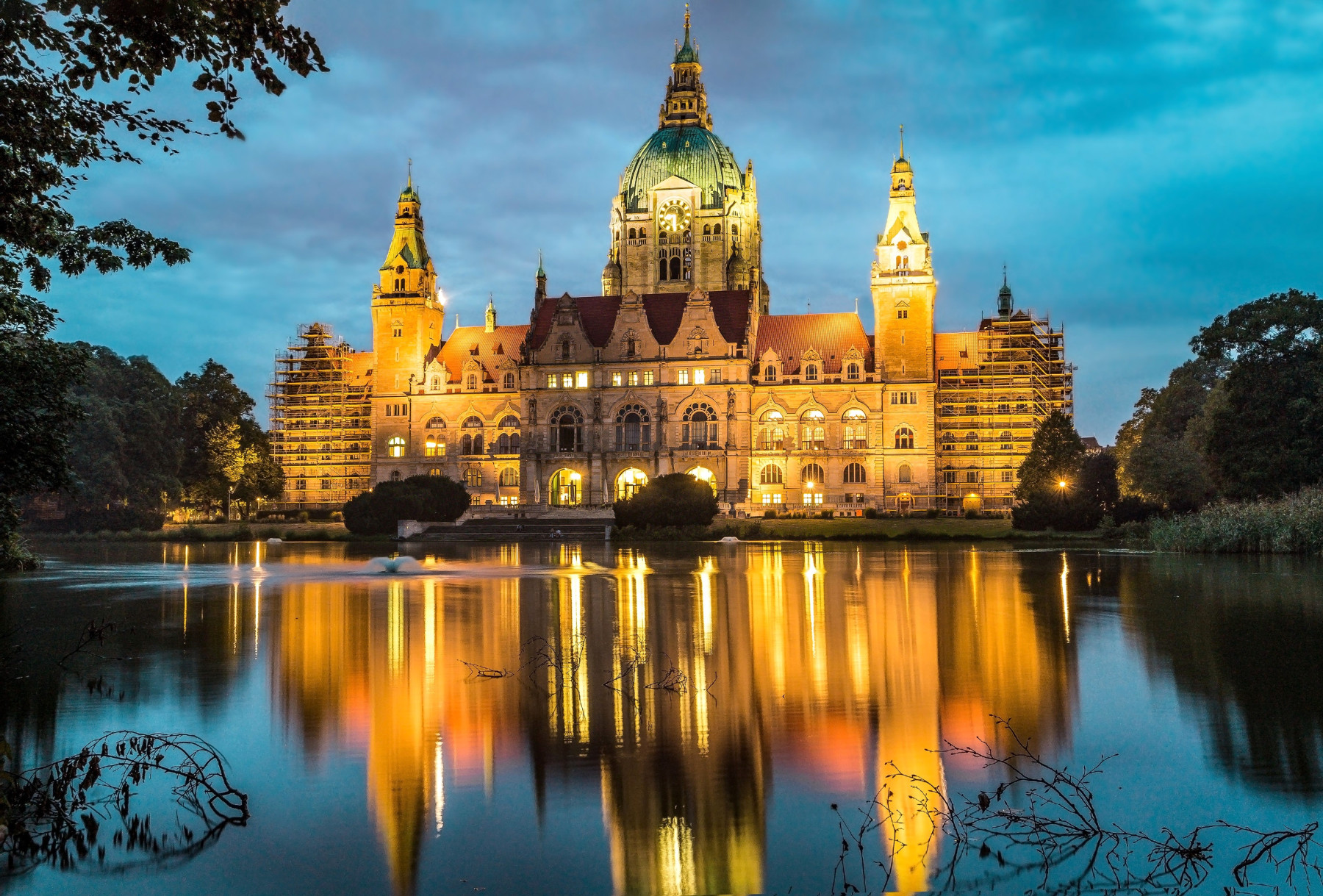 Hannover, Neues Rathaus bei Nacht Foto: CC0 pixabay